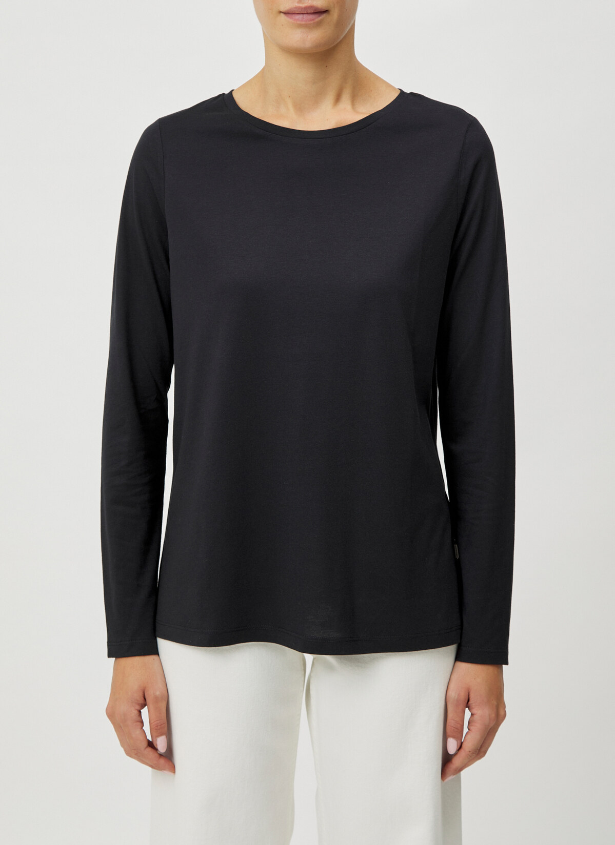 T-Shirt Rundhals 1/2 Arm, Black Detailansicht 1