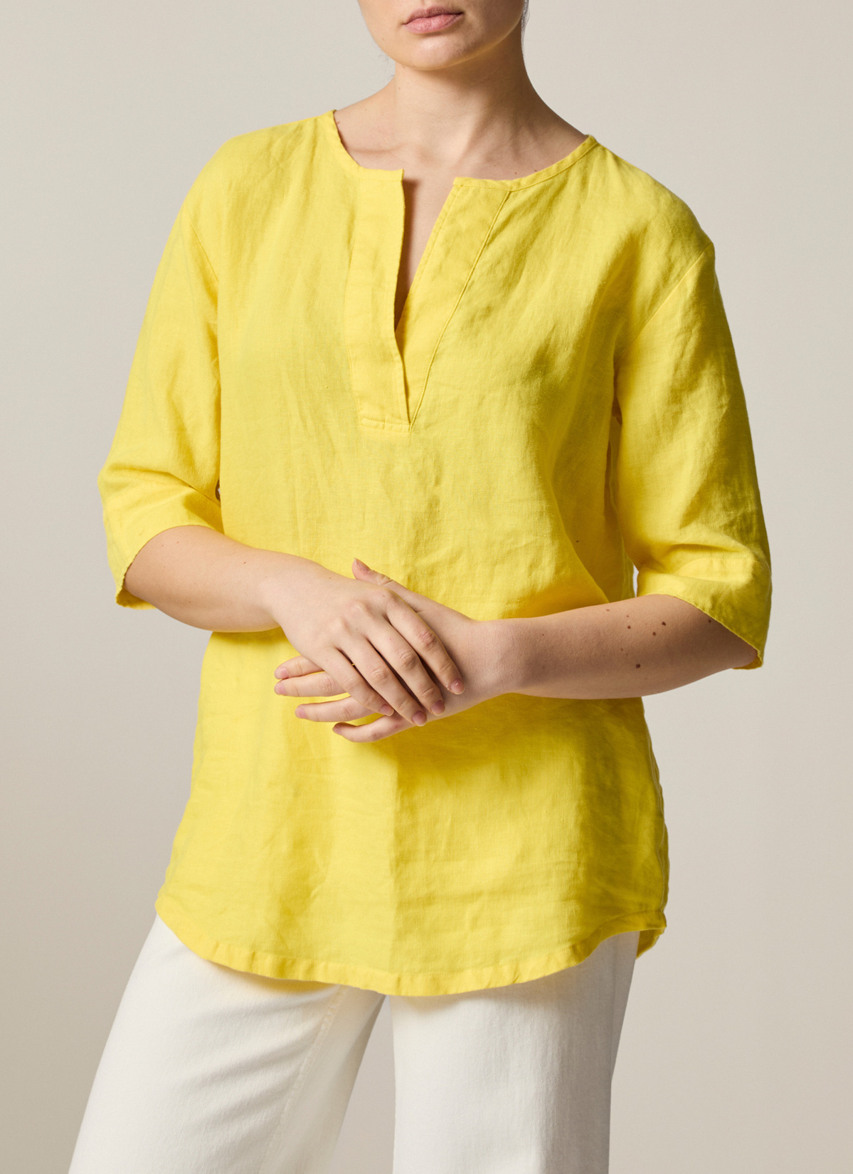 Bluse 1/2 Arm, Lemon Zest Frontansicht