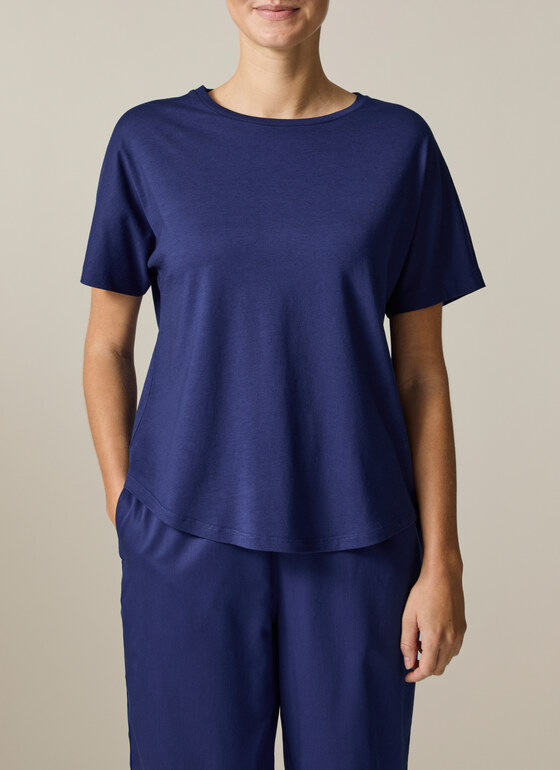 Shirt Polohemd Mystic Blue Frontansicht