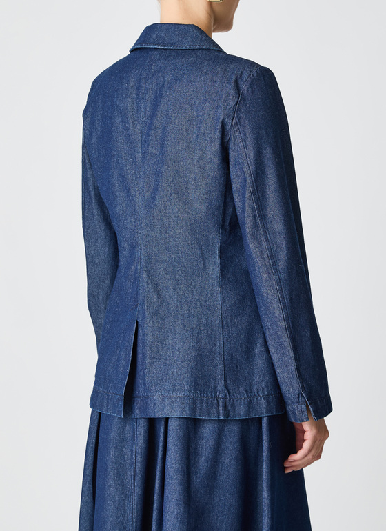 Jacke Web Navy Frontansicht