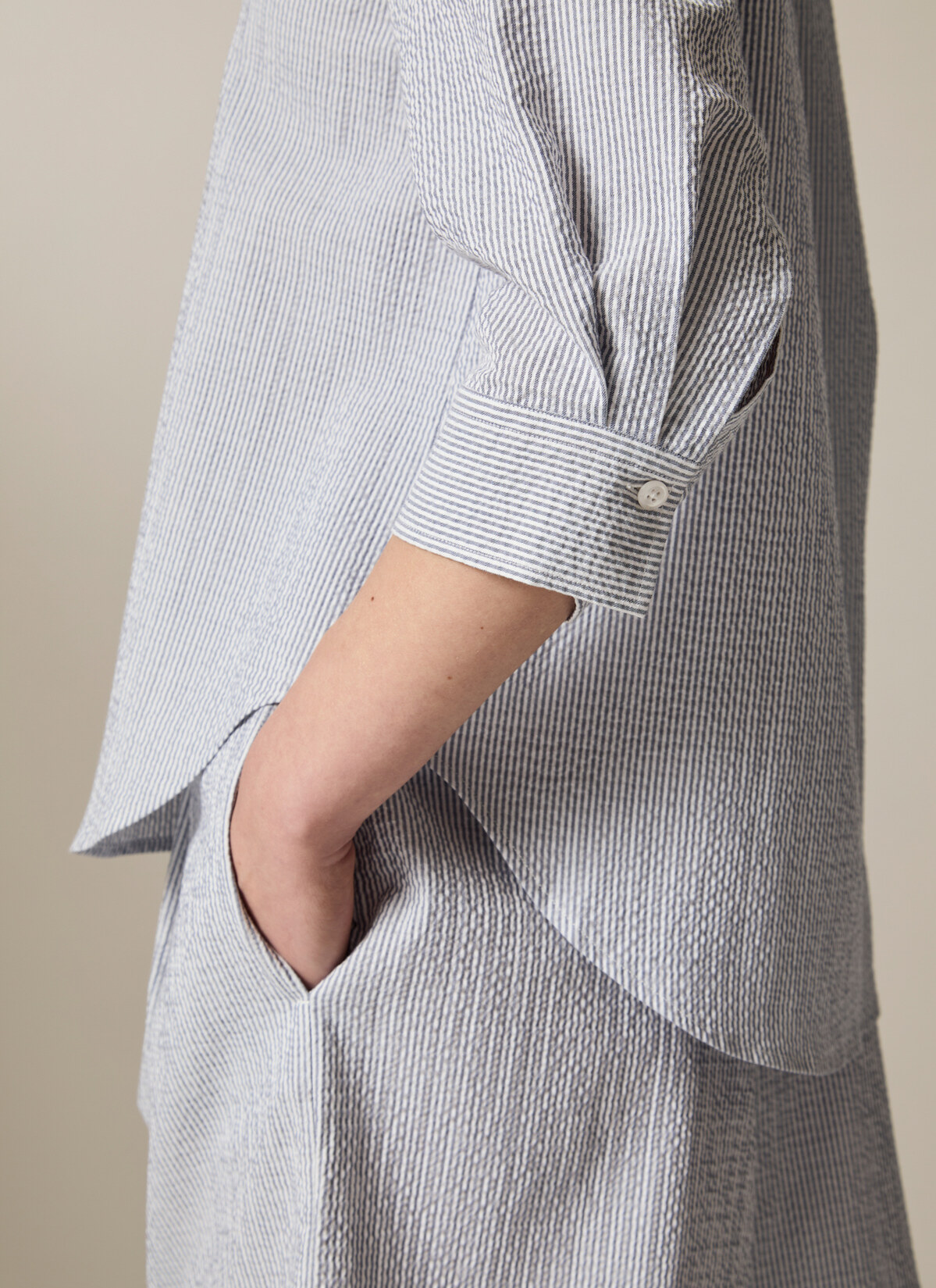 Bluse 3/4 Arm, Mystic Blue Detailansicht 1