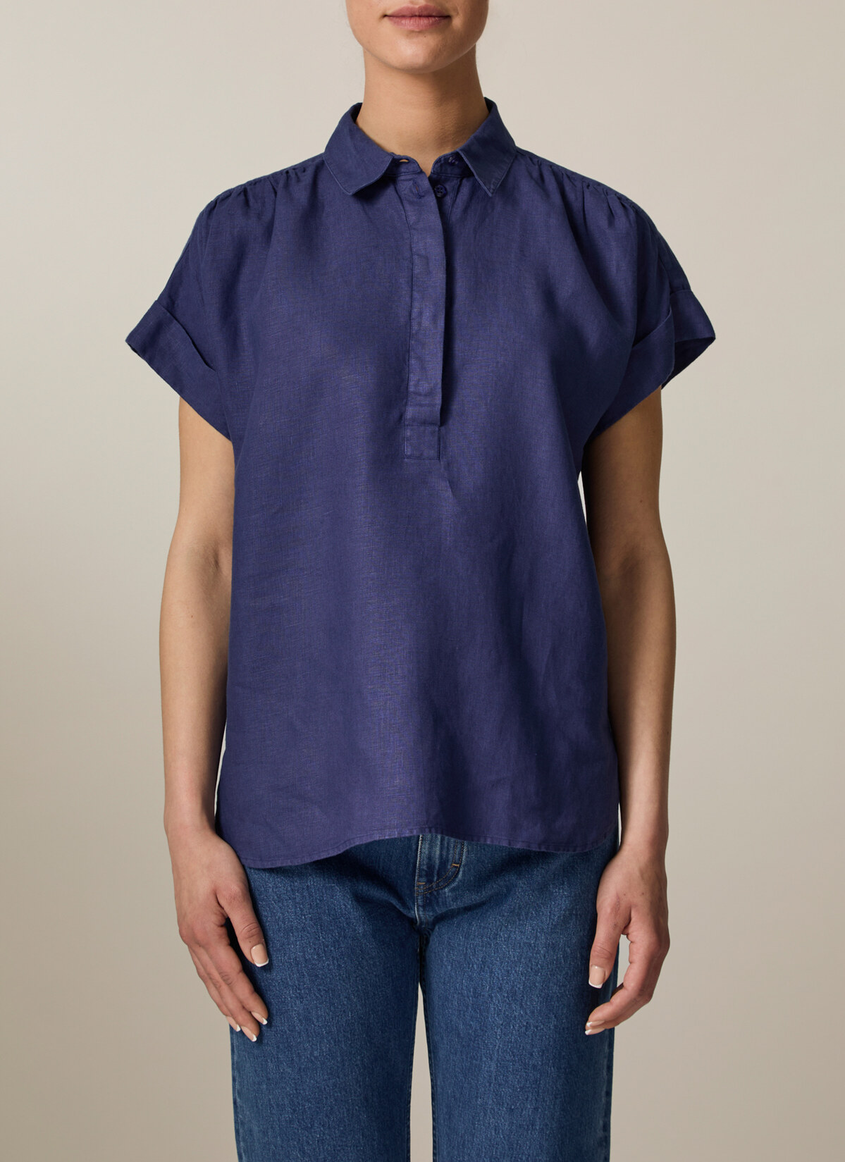 Shirt Polohemd 1/1 Arm, Mystic Blue Detailansicht 1
