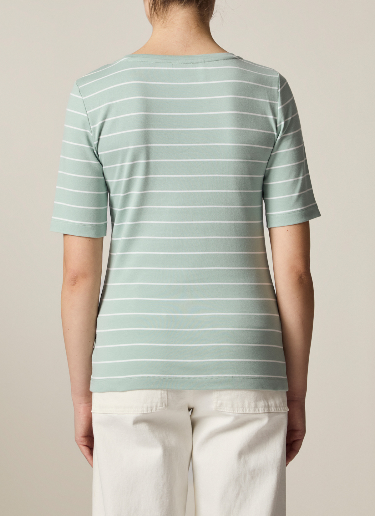 T-Shirt Rundhals 1/2 Arm, Light Aqua Rückansicht