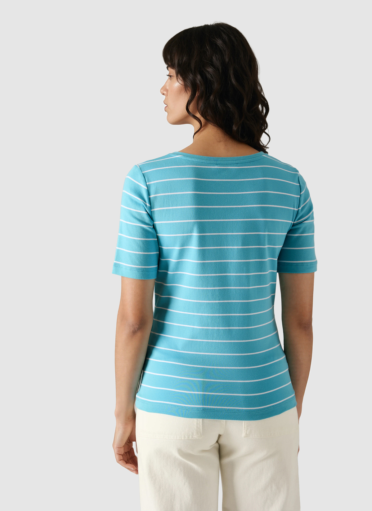 T-Shirt Rundhals 1/2 Arm, Delphinium Blue Rückansicht