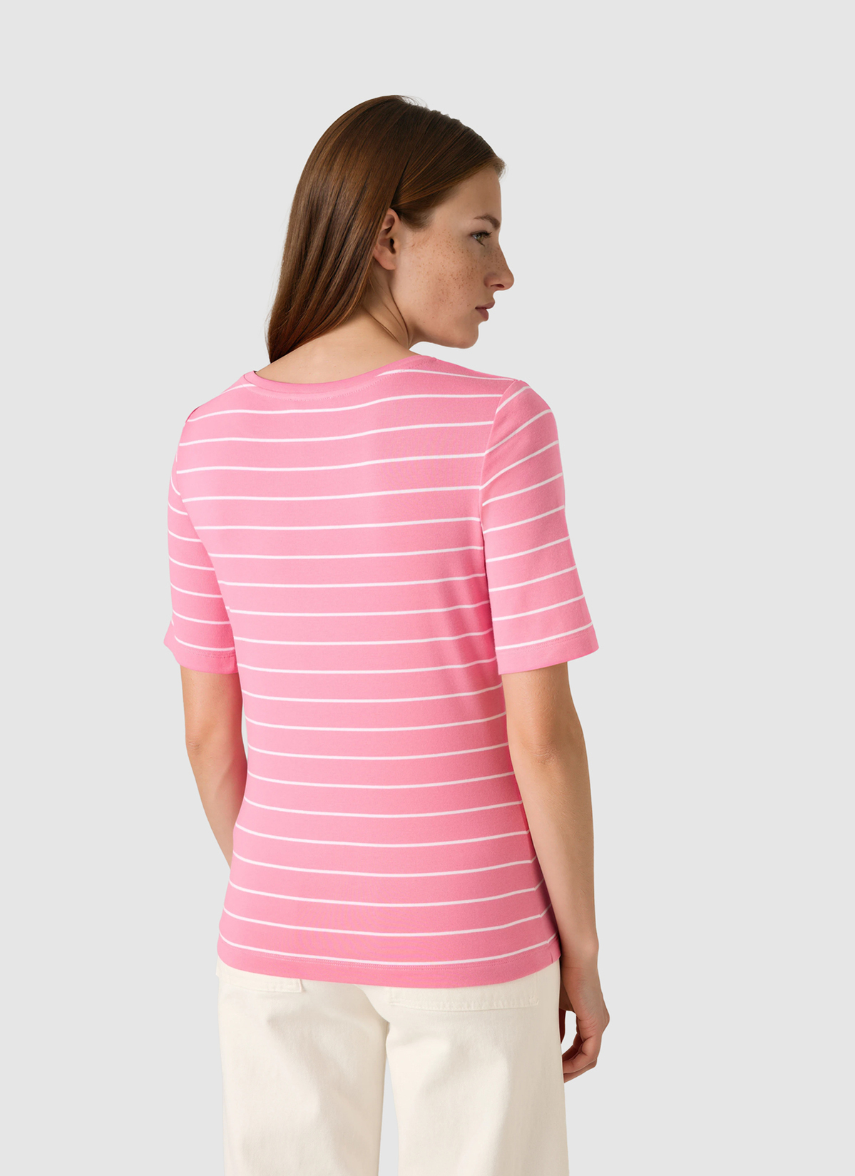 T-Shirt Rundhals 1/2 Arm, Chateau Rose Rückansicht