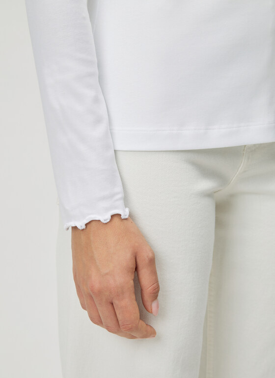 Longsleeve 1/1 Arm Pure White Frontansicht