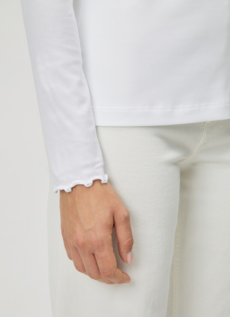 Longsleeve 1/1 Arm, Pure White Detailansicht 2