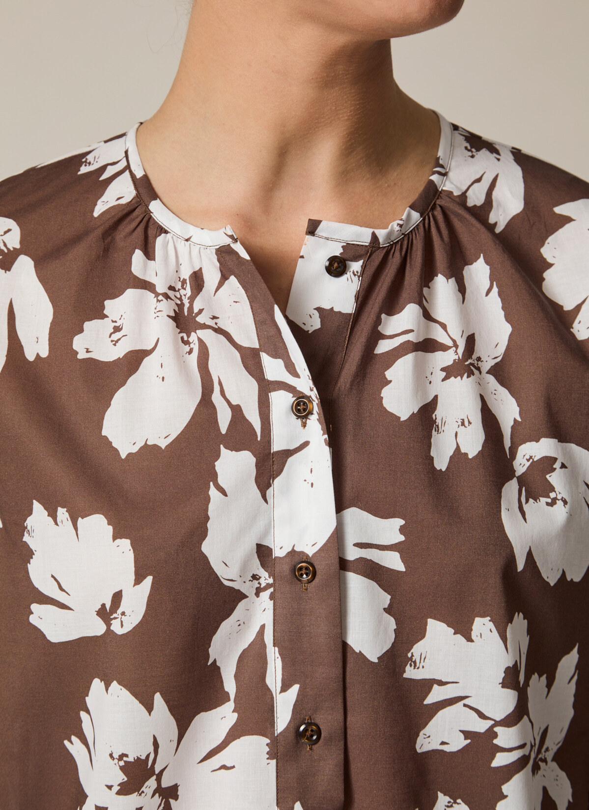 Bluse 3/4 Arm, Dark Chocolate Detailansicht 2