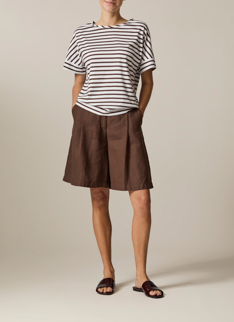 T-Shirt Rundhals 1/2 Arm, Dark Chocolate Detailansicht 2