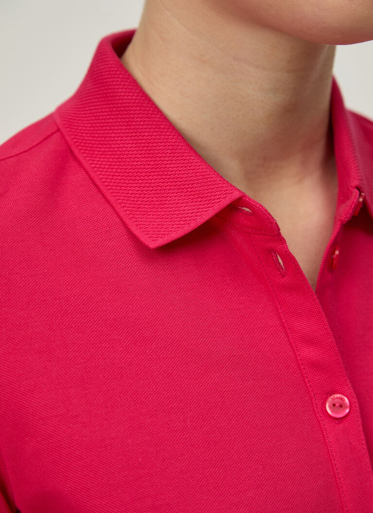Shirt Polohemd, Knopf 1/2 Arm, Wild Raspberry Detailansicht 1