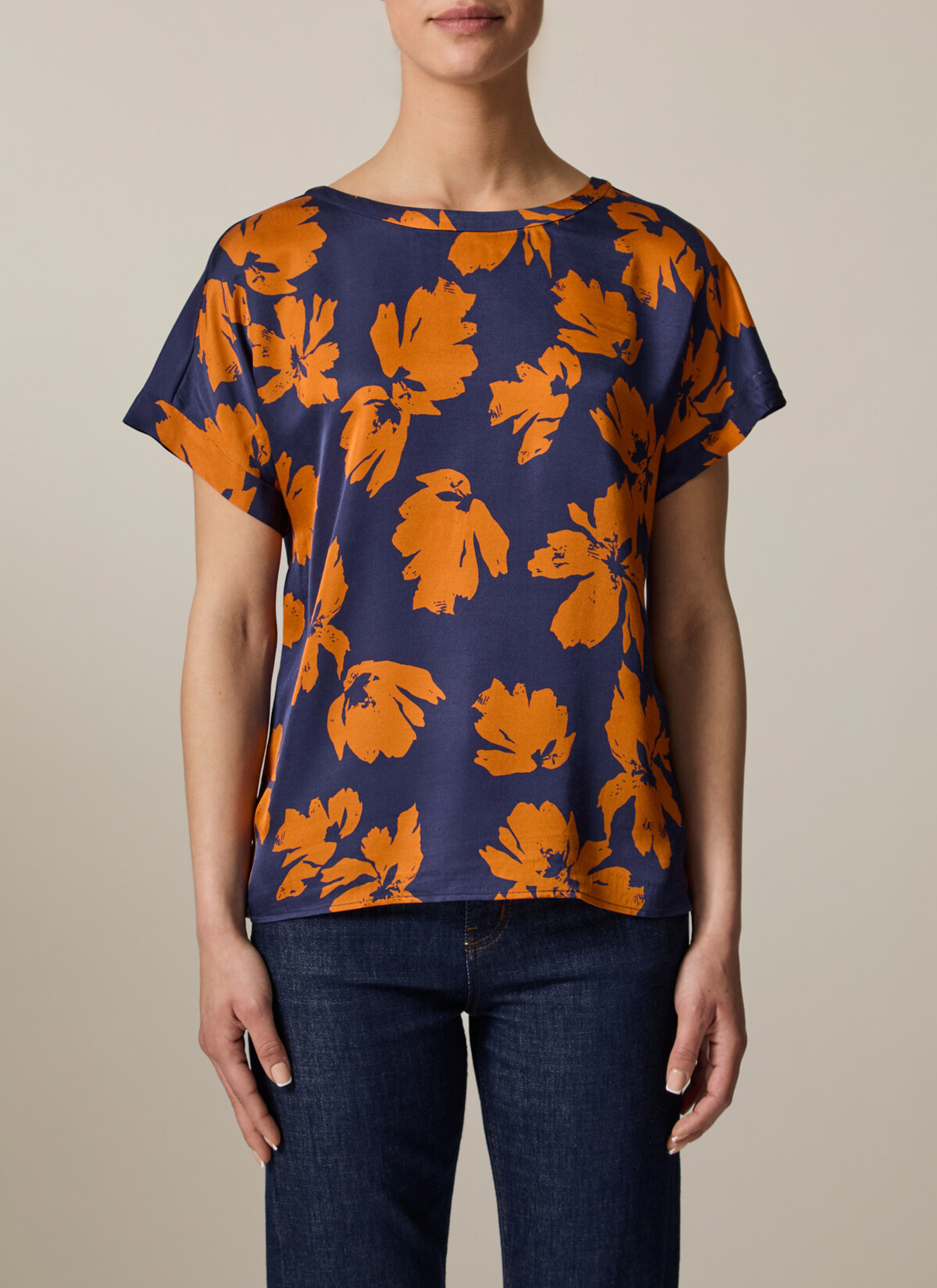 Bluse o. Arm, Mystic Blue Detailansicht 1