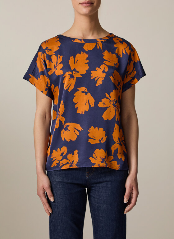 Bluse o. Arm Mystic Blue Frontansicht