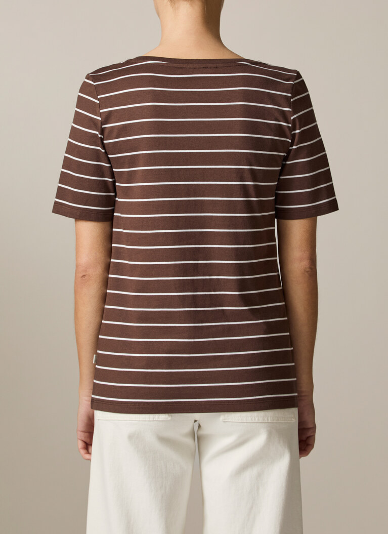 T-Shirt V-Neck 1/2 Arm, Dark Chocolate Rückansicht