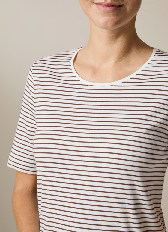 T-Shirt Rundhals 1/2 Arm Dark Chocolate Frontansicht