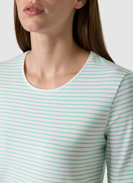 T-Shirt Rundhals 1/2 Arm Neptune Green Frontansicht