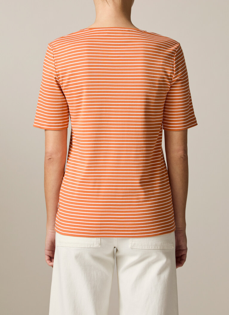 T-Shirt Rundhals 1/2 Arm, Mandarin Rückansicht
