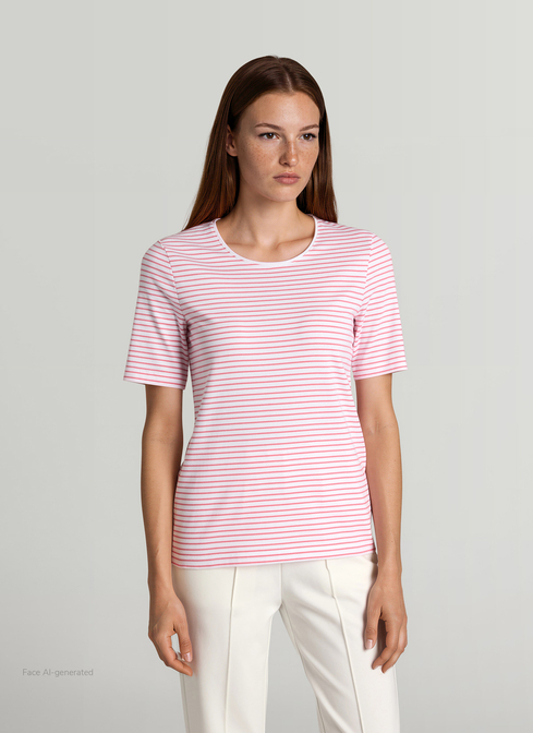 T-Shirt Rundhals 1/2 Arm width=