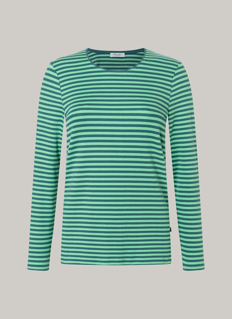 T-Shirt Rundhals, 1/1 Arm, 3/4 Arm, Sea Green/Green Mint Frontansicht