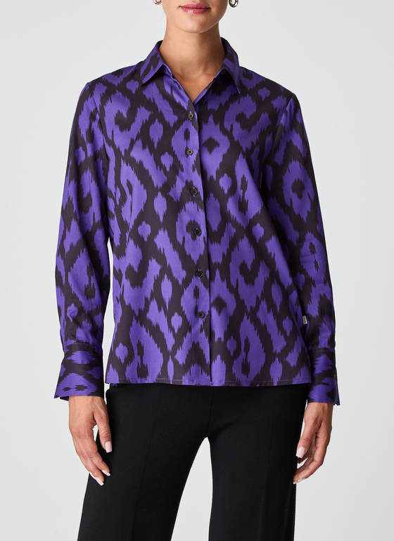 Bluse 1/1 Arm Dark Espresso Frontansicht