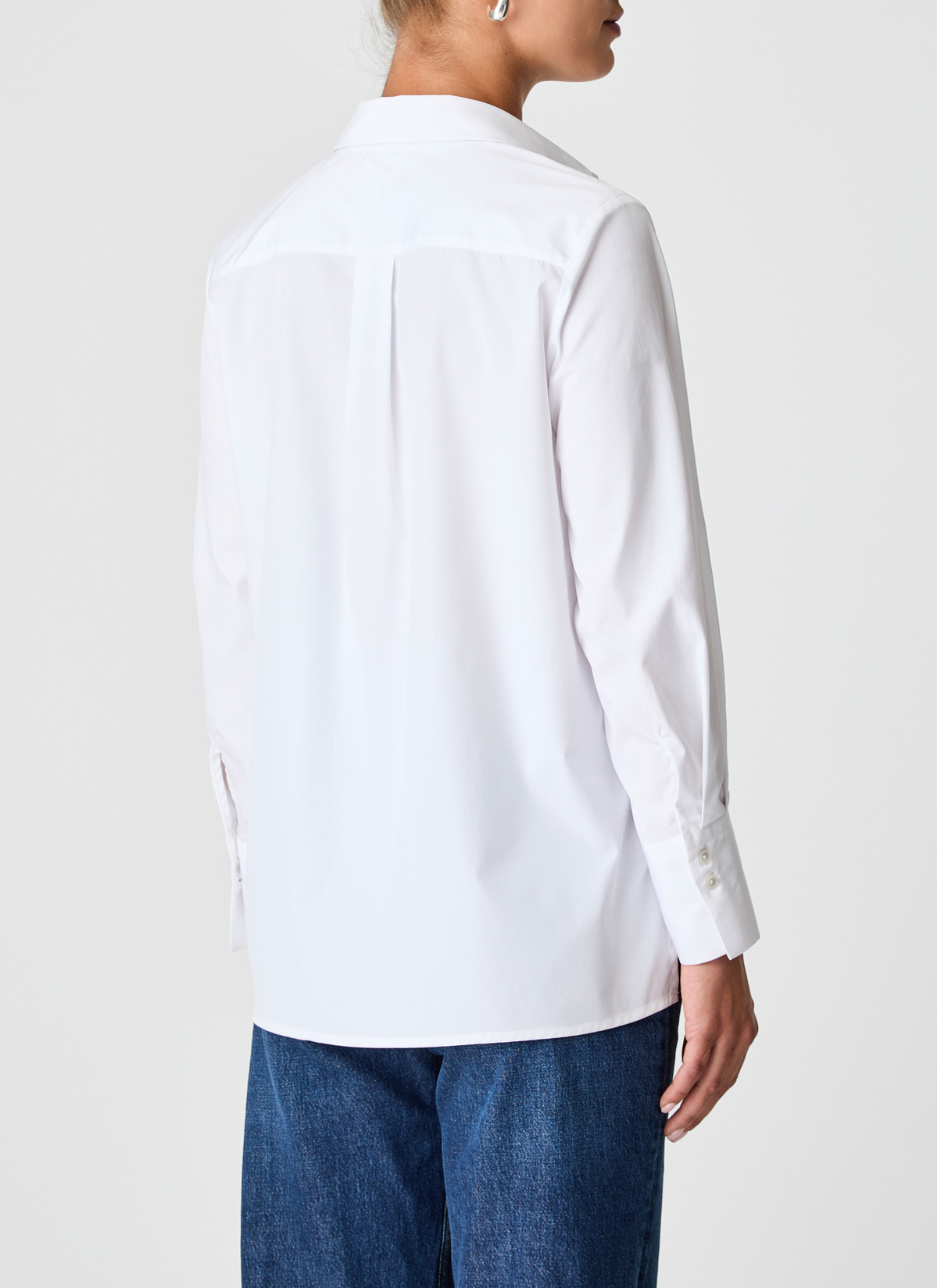 Bluse 1/1 Arm, Pure White Rückansicht