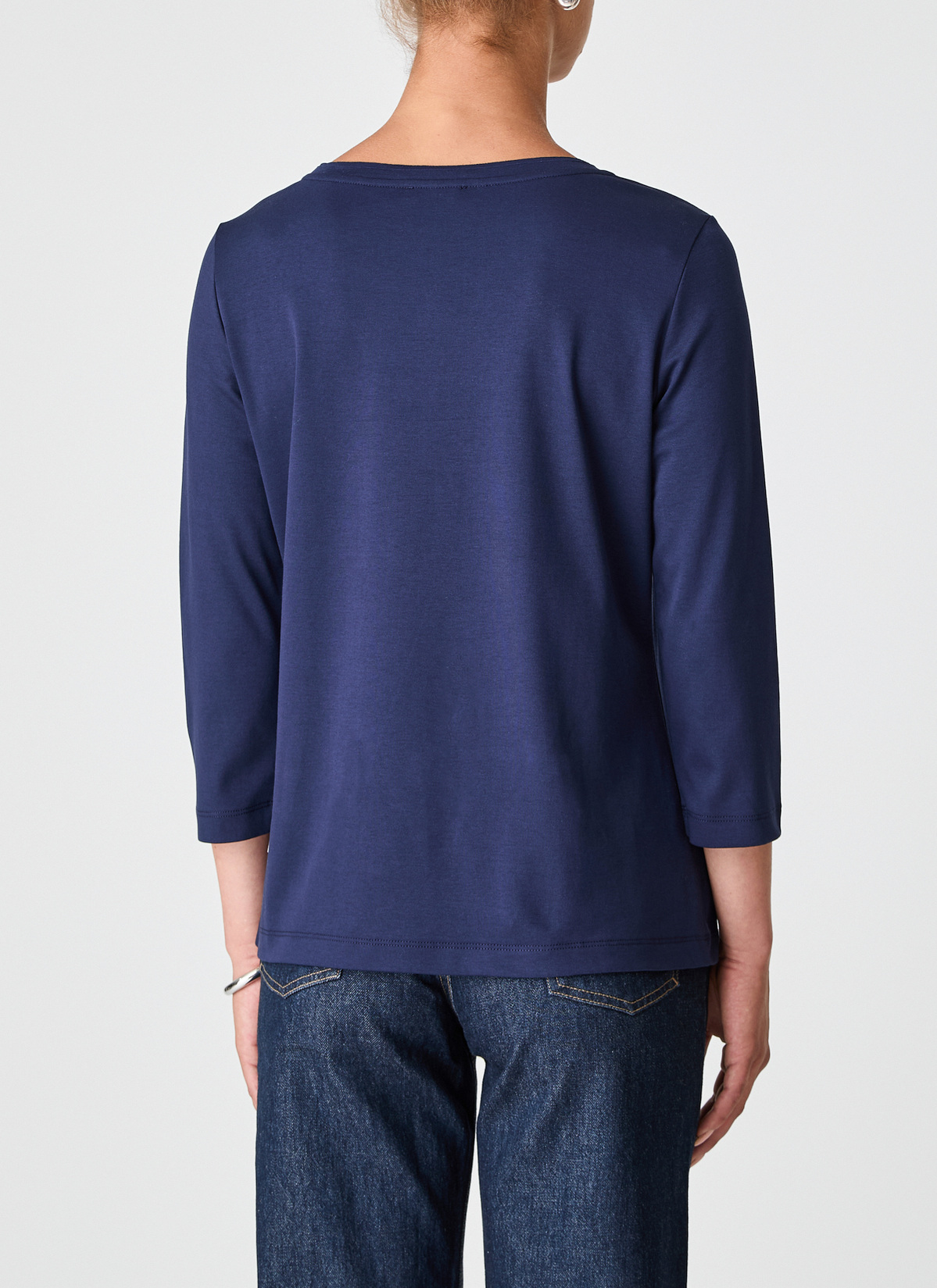 Longsleeve Rundhals 3/4 Arm, Bright Night Rückansicht