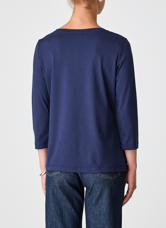Longsleeve Rundhals 3/4 Arm Bright Night Frontansicht