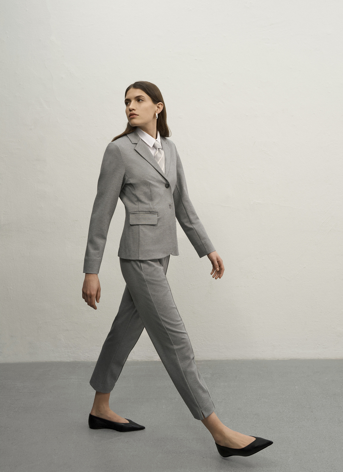 Sweat Blazer, Granite Grey Frontansicht