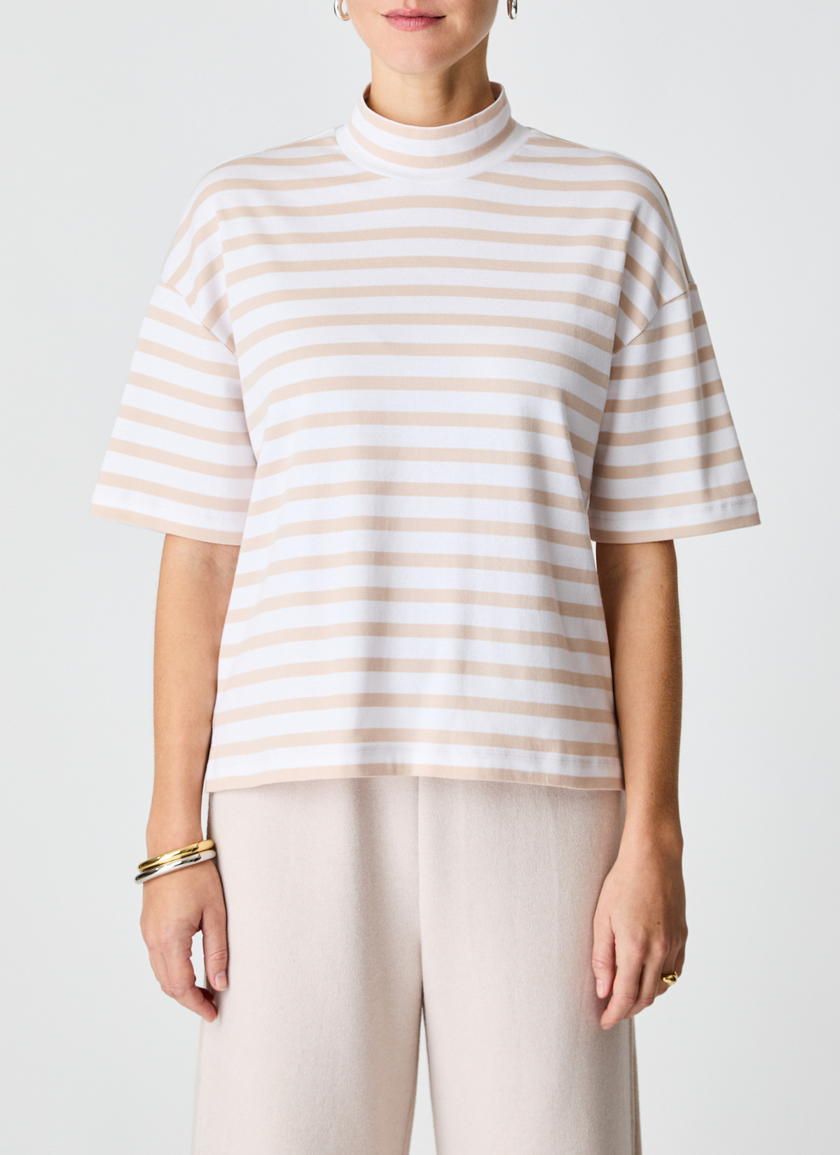 T-Shirt 1/2 Arm, Sand Frontansicht