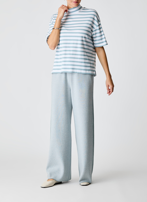 T-Shirt 1/2 Arm Lake Blue Frontansicht