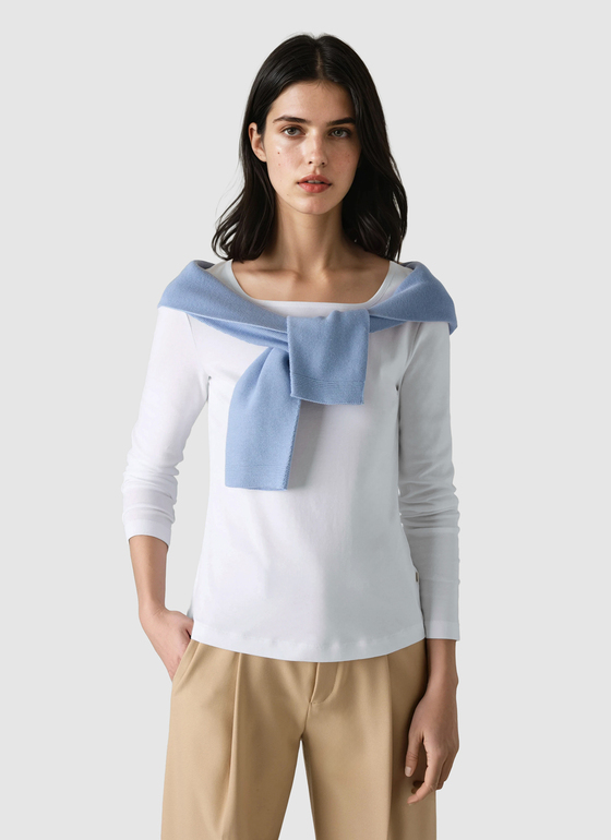 Longsleeve 1/1 Arm Pure White Frontansicht