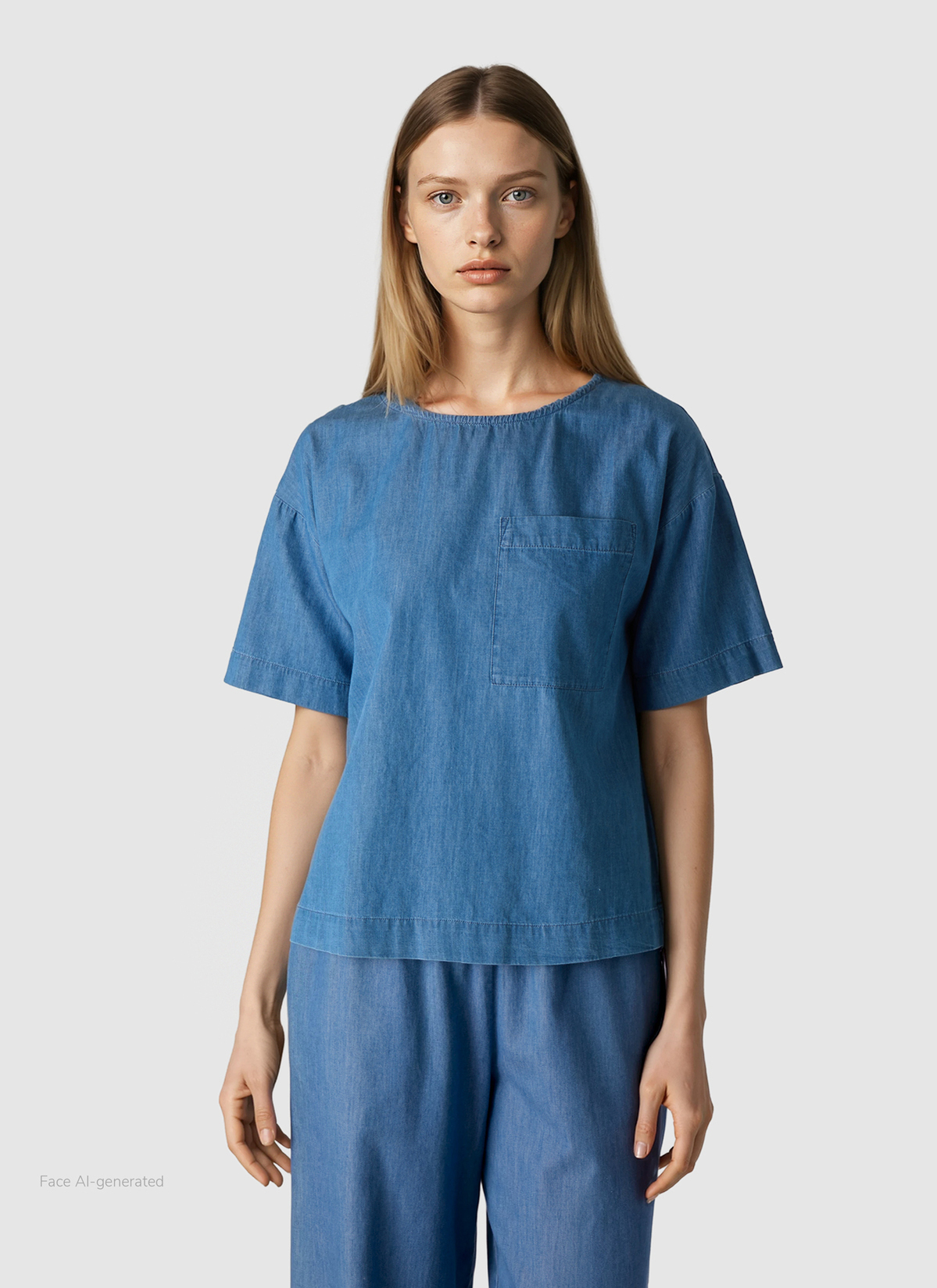 Bluse 1/2 Arm, Endless Sky Frontansicht