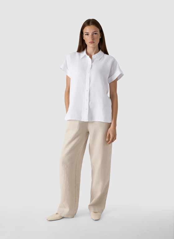 Bluse 1/2 Arm Pure White Frontansicht