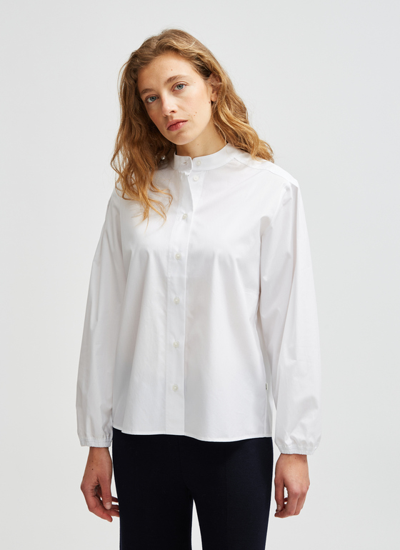 Bluse 1/1 Arm Pure White Frontansicht