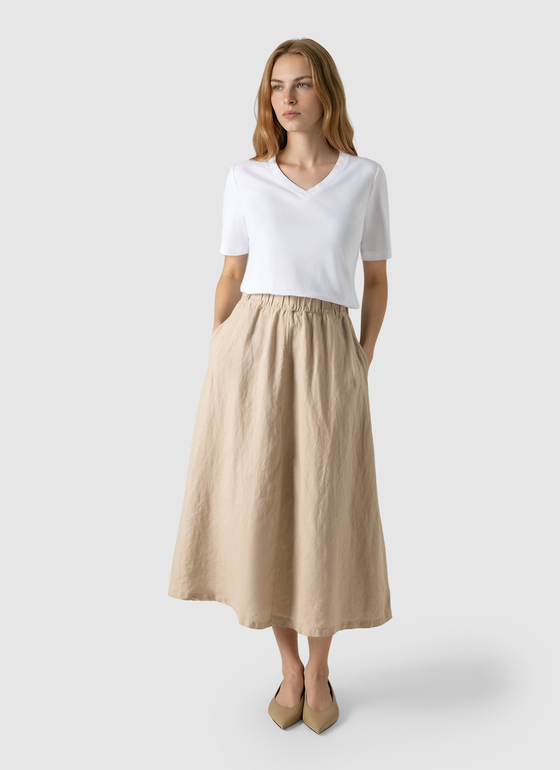 T-Shirt V-Neck 1/2 Arm Pure White Frontansicht