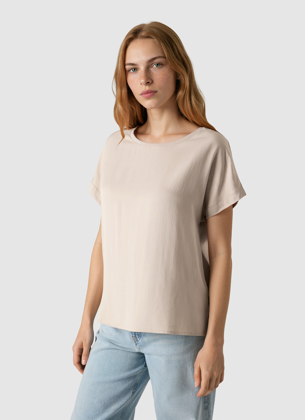 Bluse 1/2 Arm, Frappuccino Frontansicht