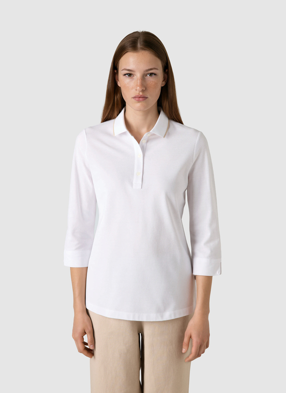 Poloshirt Pure White Frontansicht