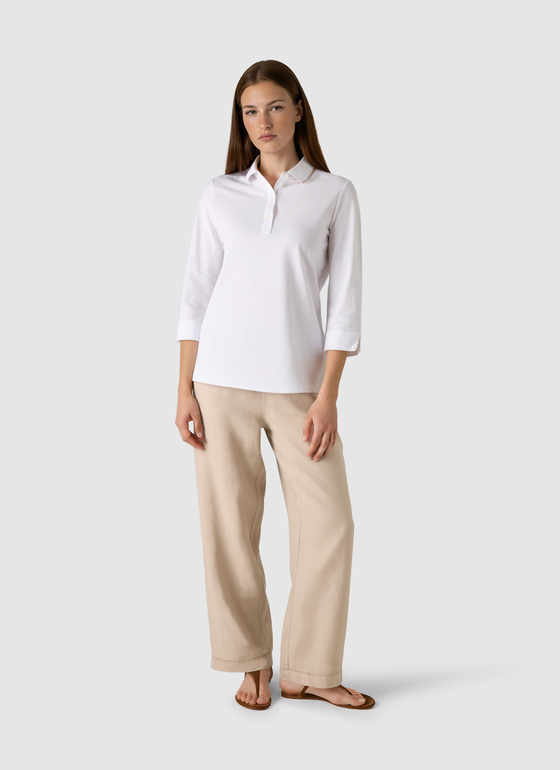 Poloshirt Pure White Frontansicht