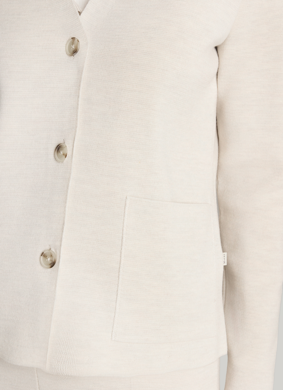 Strick Cardigan 1/1 Arm, Off White Detailansicht 1