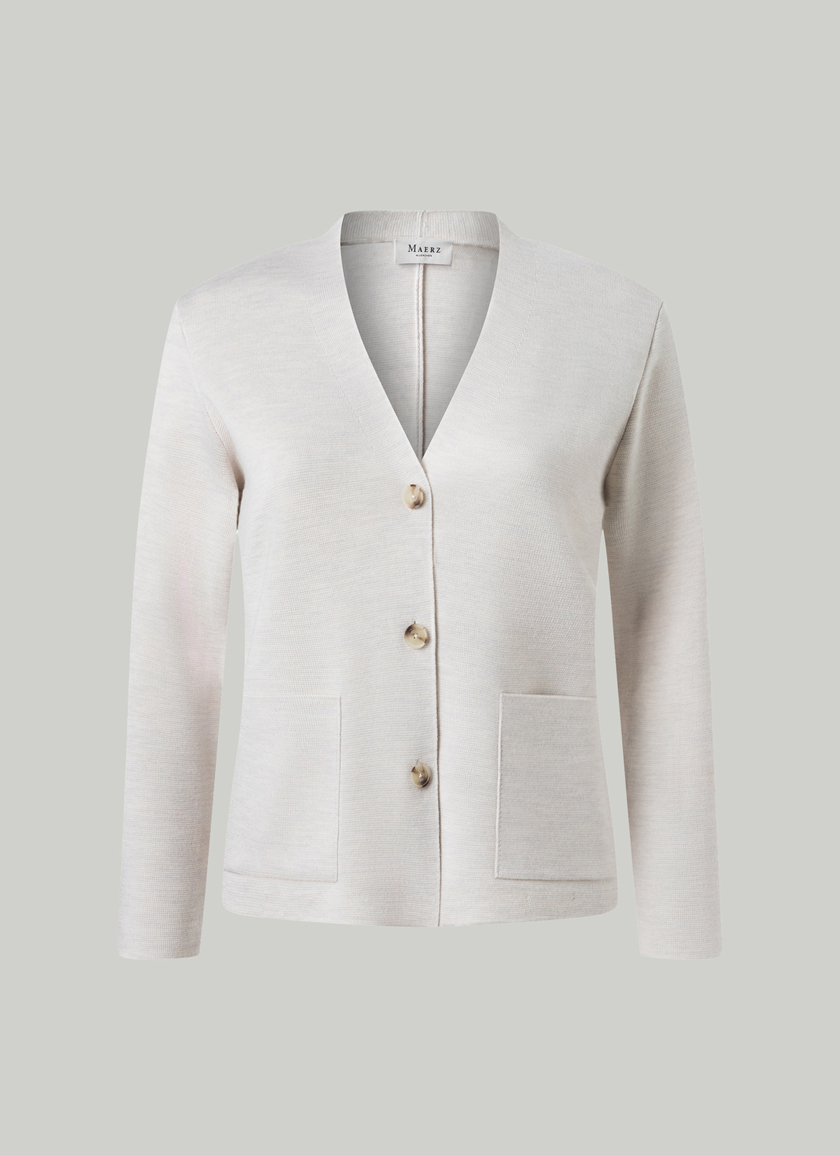 Strick Cardigan 1/1 Arm, Off White