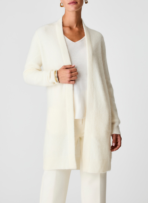 Strickjacke lang New White Frontansicht