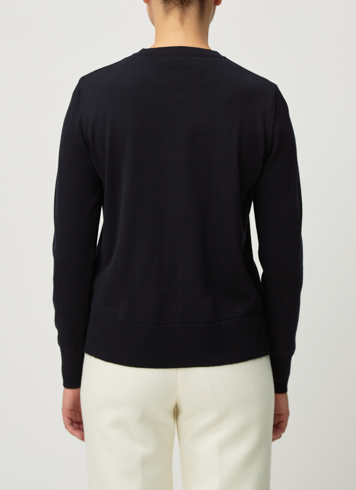 Strick Cardigan 1/1 Arm, Navy Rückansicht
