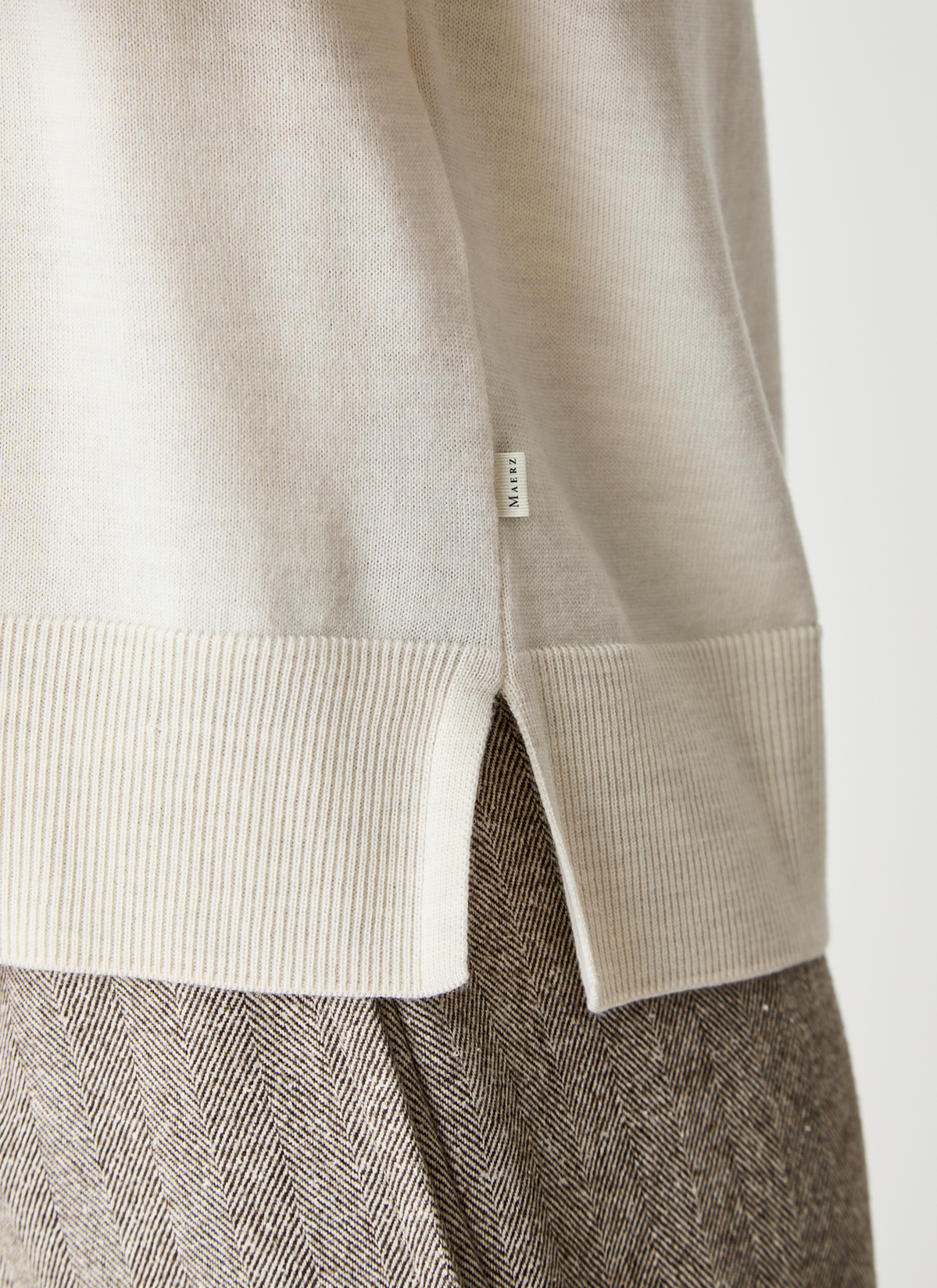 Strick Cardigan 1/1 Arm, Off White Detailansicht 1