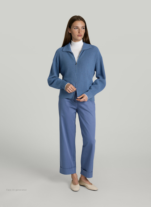 Strickjacke Zip 1/1 Arm width=