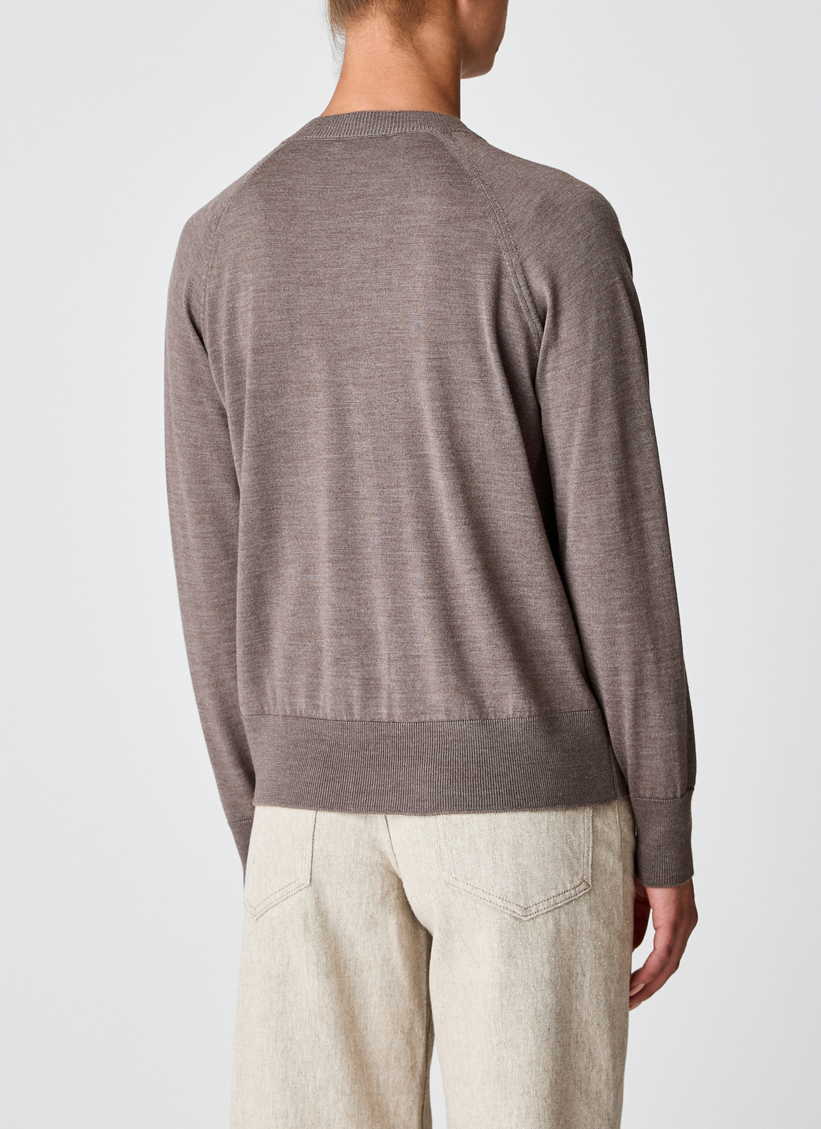 Strick Cardigan 1/1 Arm, Hardwood Rückansicht