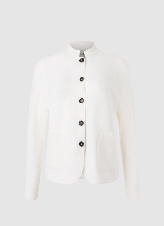 Strick Blazer New White Frontansicht