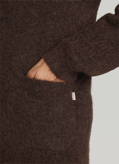 Strickjacke Knopf 1/1 Arm, Dark Coffee Detailansicht 1
