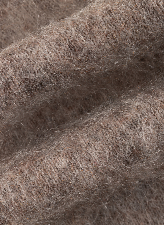 Strickjacke 1/1 Arm Taupe Grey Frontansicht