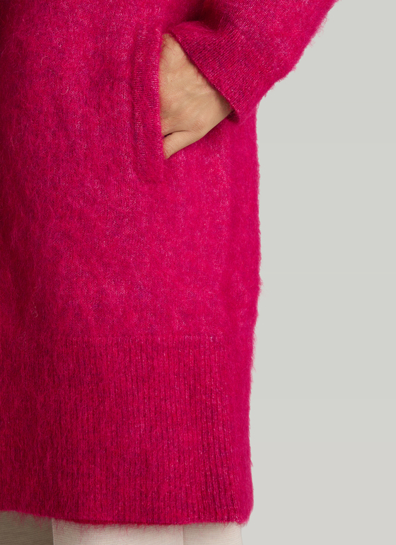 Strickjacke 1/1 Arm Peony Red Frontansicht