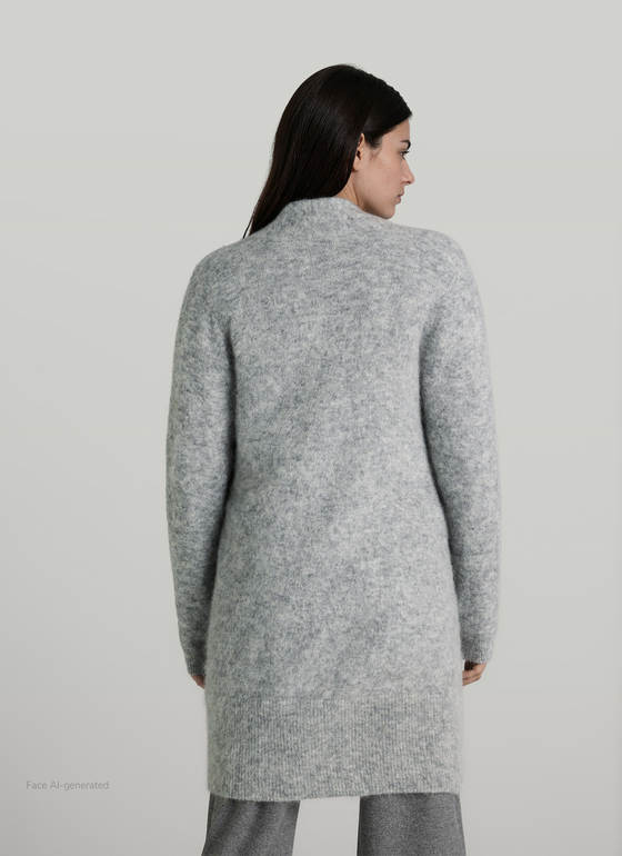 Strickjacke 1/1 Arm Autumn Mist Frontansicht
