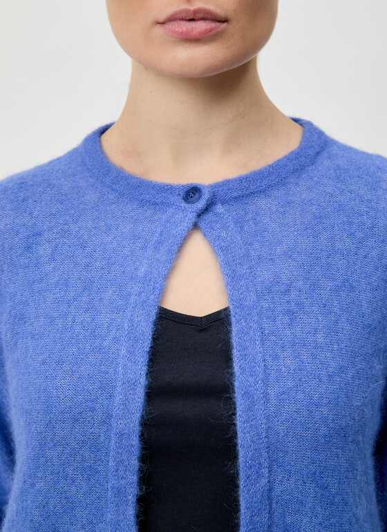 Strickjacke Knopf 1/1 Arm Ultramarine Frontansicht